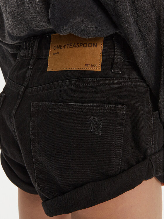 One Teaspoon One Teaspoon Džinsiniai šortai Bandit 22620C Juoda Relaxed Fit