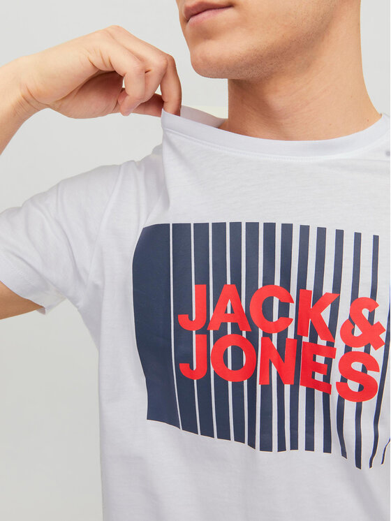 Jack & Jones Jack & Jones T-Shirt Corp 12233999 Biały Standard Fit