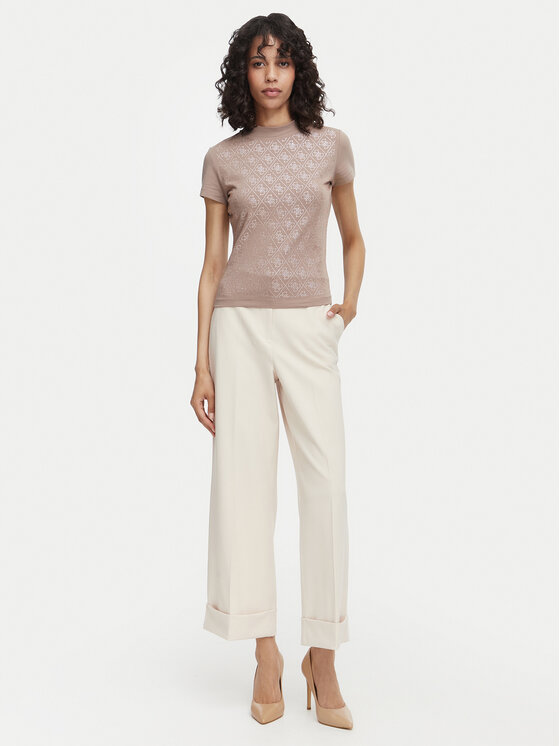 Guess Guess Тишърт W4BI26 J1314 Тъмнобежов Regular Fit