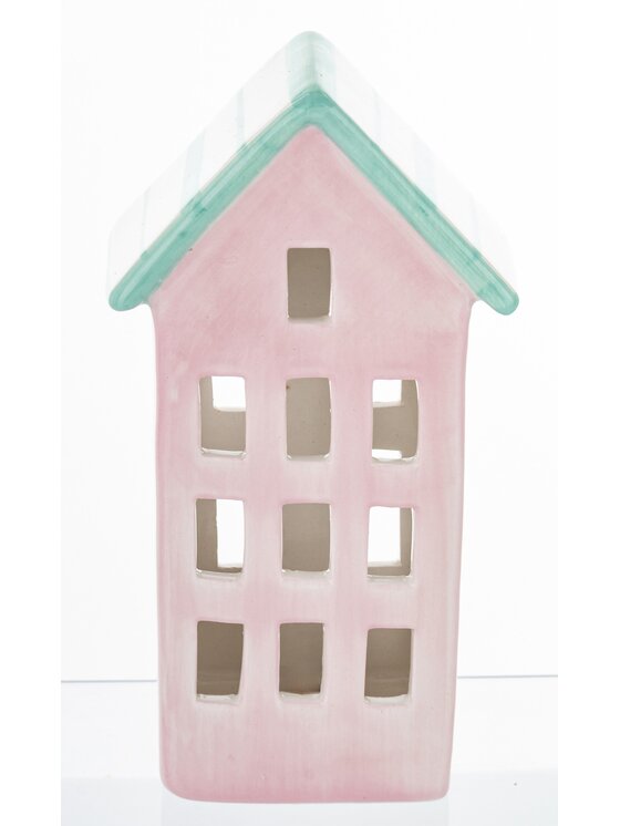 MIAhome MIAhome Lampion Ceramiczny domek GILLI Różowy