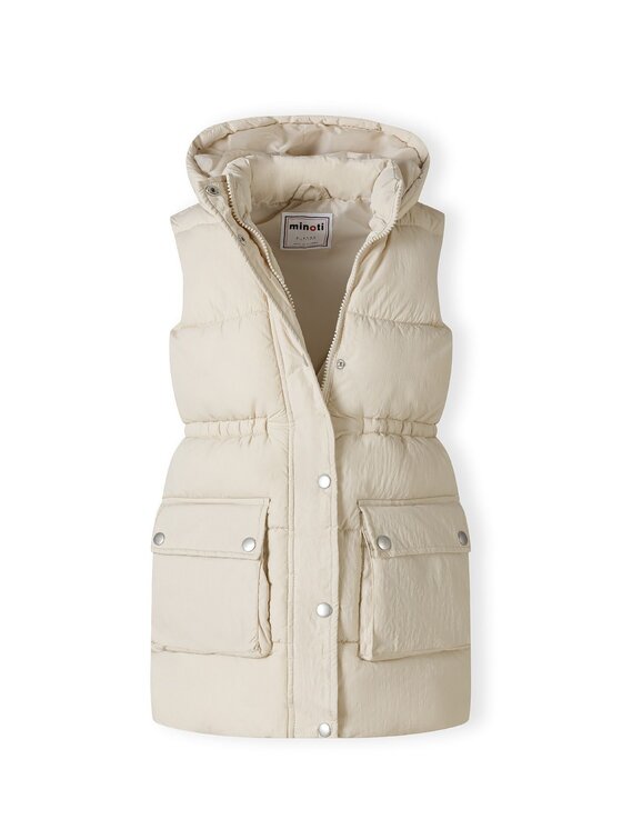 MINOTI MINOTI Kamizelka 20gilet42 Biały Regular Fit