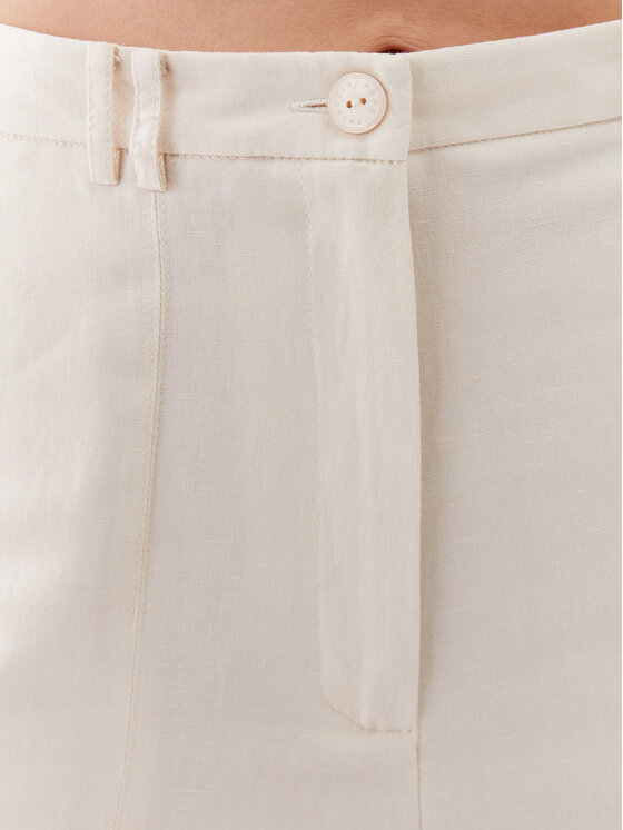 Patrizia Pepe Patrizia Pepe Kalhoty z materiálu 2P1491/A052-W347 Écru Straight Fit