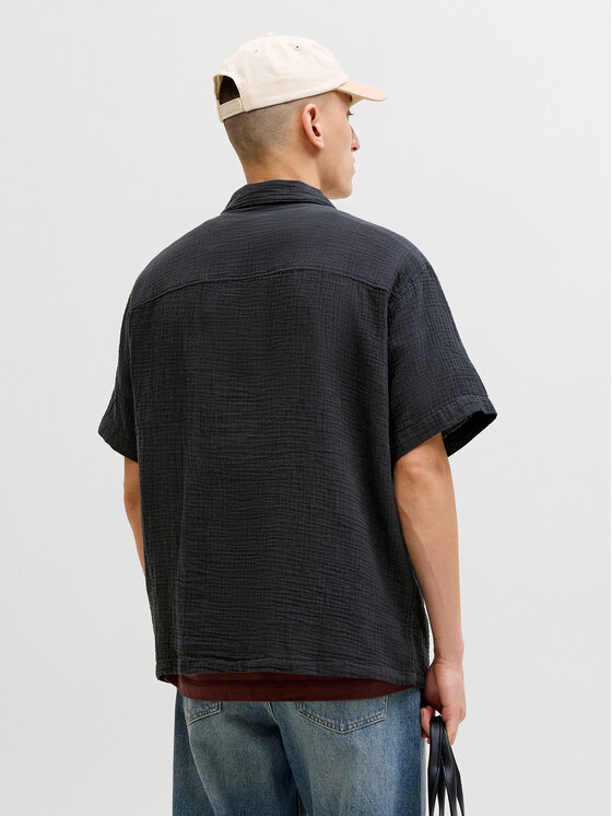 Jack & Jones Jack & Jones Hemd Nantucket Double 12291812 Schwarz Regular Fit