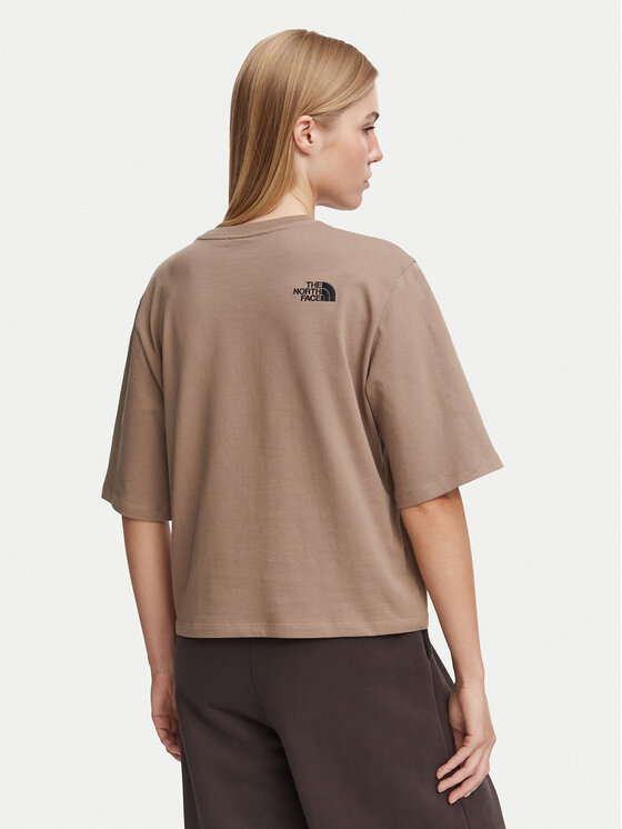 The North Face The North Face Тишърт NF0A8JAP Тъмнобежов Boxy Fit