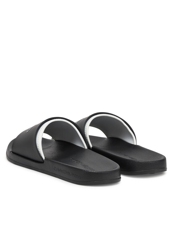 Calvin Klein Jeans Calvin Klein Jeans Şlapi Slide Rubber Neoprene Monologo YM0YM00361 Negru
