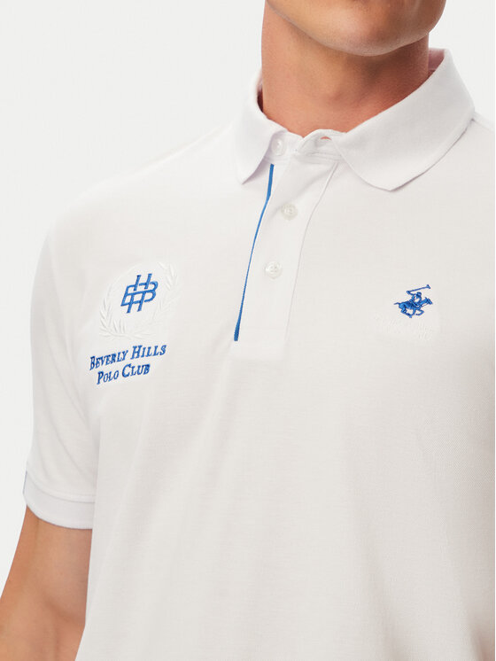 Beverly Hills Polo Club Beverly Hills Polo Club Polo särk P-SS26M-P2770 Valge Regular Fit
