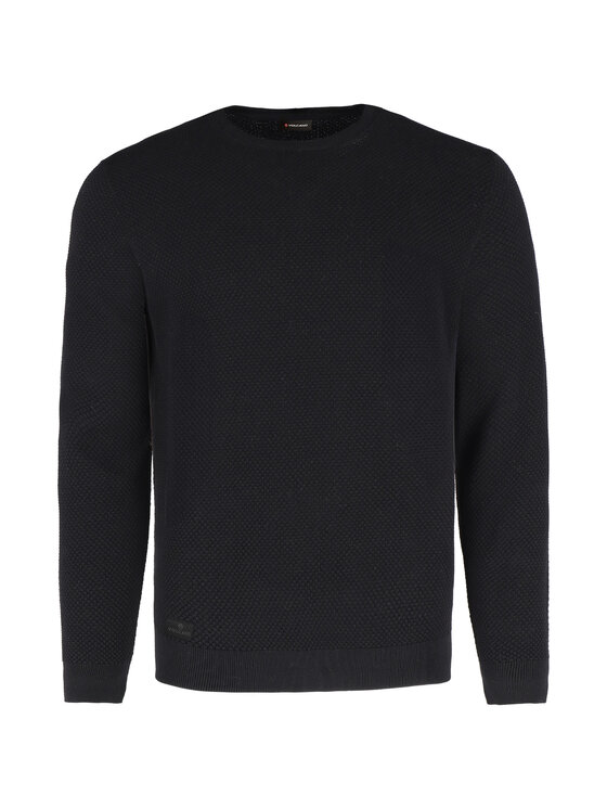 Volcano Volcano Sweter S-REMI Czarny Regular Fit