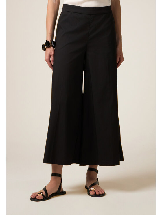 Oltre Oltre Pantaloni di tessuto P259J002316N033 Nero Cropp Fit