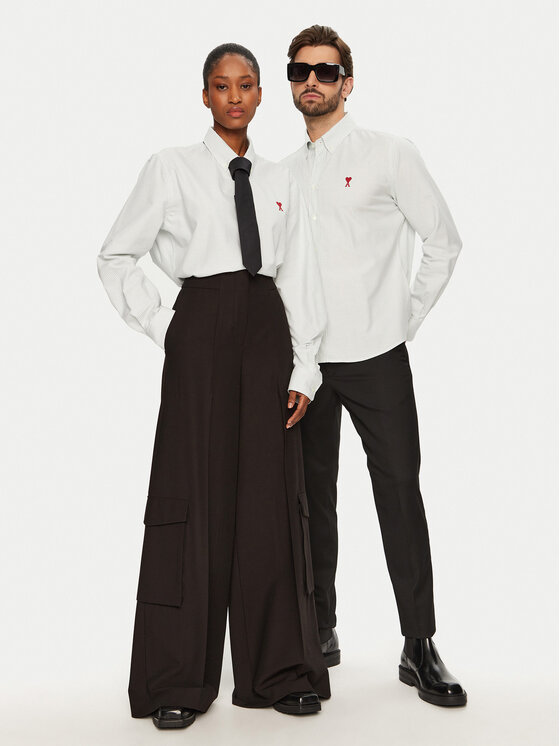 AMI Paris AMI Paris Srajca USH063.CO0087 4017 Bela Regular Fit