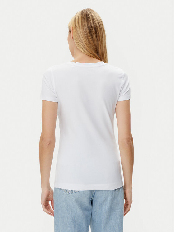 Guess Guess T-Shirt W5GI14 J1314 Biały Regular Fit