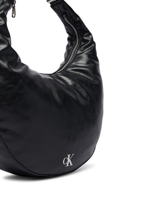Calvin Klein Calvin Klein Kabelka Buckle Convertible Hobo Bag LV04F3446G Černá