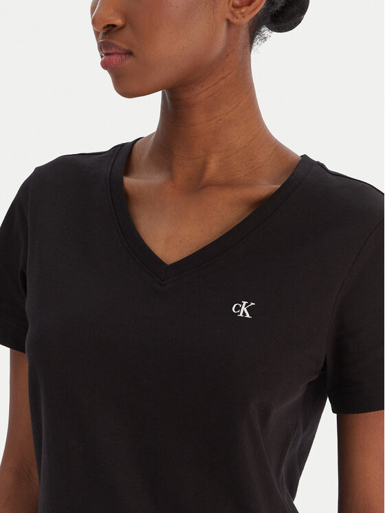 Calvin Klein Jeans Calvin Klein Jeans T-shirt Ss Monogram Vnk LV047B205G Crna Regular Fit