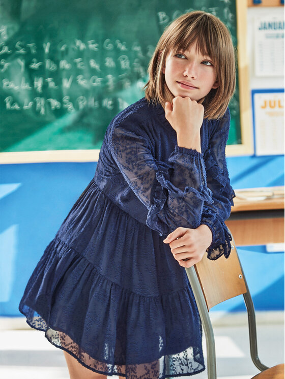 Mayoral Rochie elegantă 7.957 Bleumarin Regular Fit