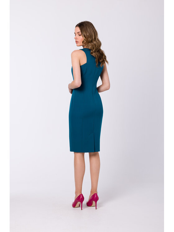 Stylove Stylove Sukienka koktajlowa S342 Niebieski Regular Fit