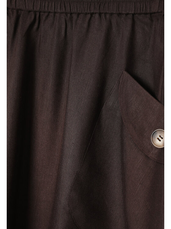 TATUUM TATUUM Midi sukňa MILA Hnedá A-Line Fit