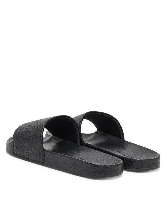 Tommy Hilfiger Tommy Hilfiger Papucs Hilfiger Print Tumble Pool Slide FM0FM05505 Fekete