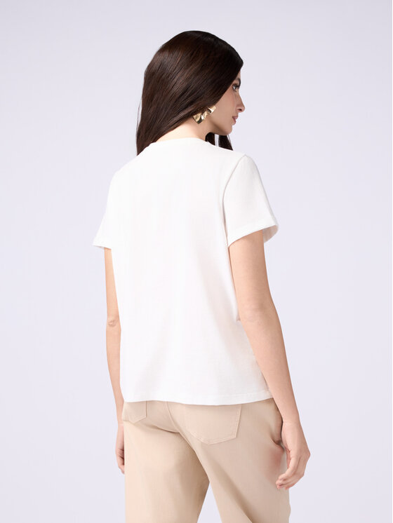 Oltre Oltre T-shirt G392J004179N011 Bianco Regular Fit