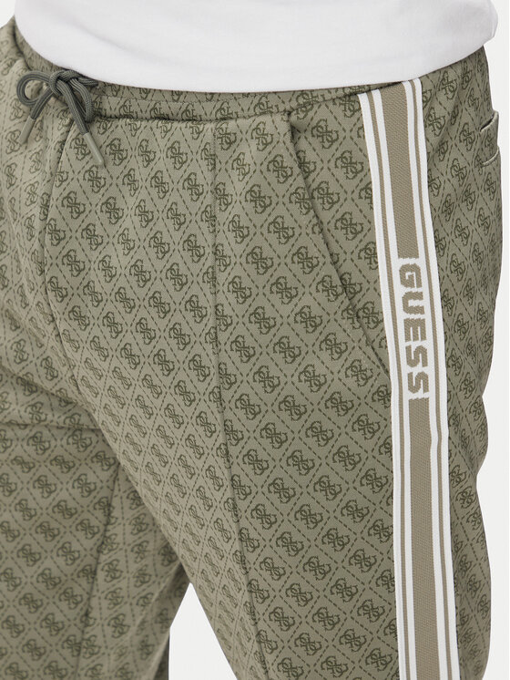 Guess Guess Teplákové nohavice Z5BB07 K2042 Kaki Regular Fit