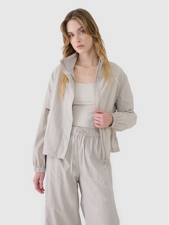 4F 4F Giacca a vento 4FWspring_summer_2025TJACF190 Beige chiaro Loose Fit