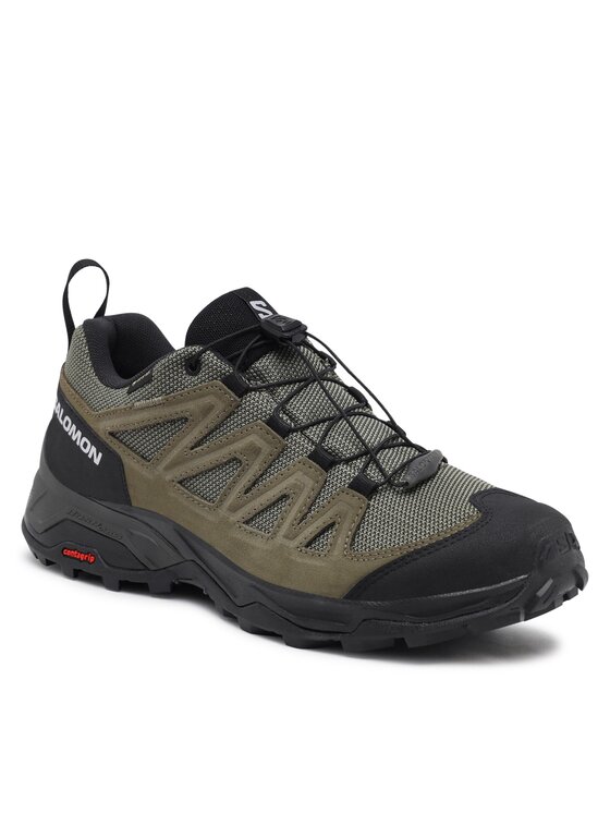 Salomon Pārgājienu apavi X Ward Leather GORE-TEX L47182200 Zaļš