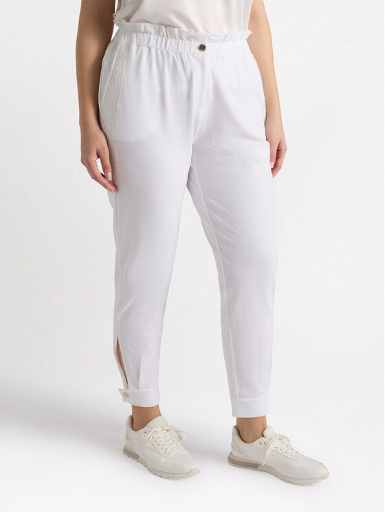 Fiorella Rubino Fiorella Rubino Pantaloni di tessuto P821L002118N011 Bianco Regular Fit