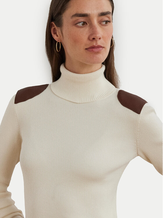 LAUREN RALPH LAUREN LAUREN RALPH LAUREN Rollkragenpullover 200951386001 Écru Slim Fit