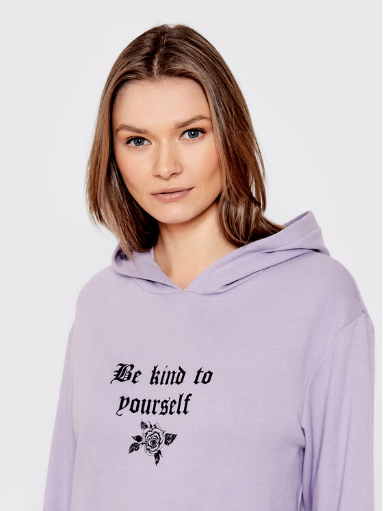 Brave Soul Brave Soul Суитшърт LSS-69LOVE Виолетов Relaxed Fit