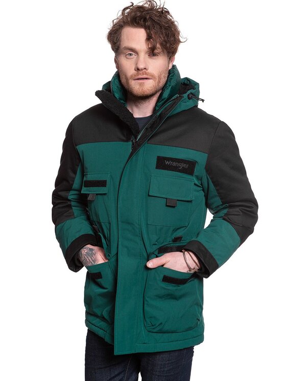 Wrangler Wrangler Giubbotto invernale PARKA PINE Verde Regular Fit