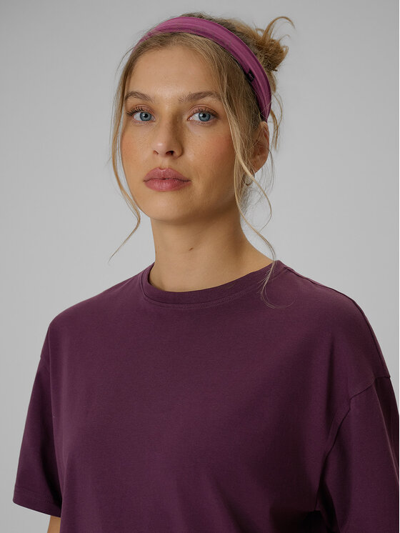 4F 4F T-Shirt BASIC+ Fioletowy Loose Fit