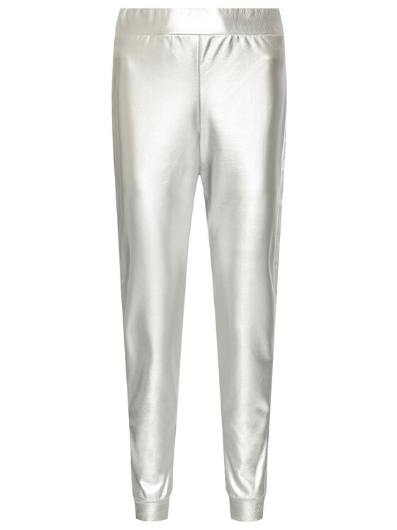 John Richmond John Richmond Pantaloni din imitație de piele Giunilda UWP21030PA Argintiu Regular Fit