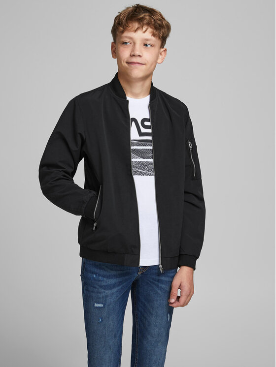 Jack&Jones Junior Geacă bomber Rush 12182385 Negru Regular Fit