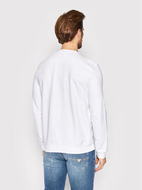 Guess Guess Džemperis Audley M2YQ37 K6ZS1 Balta Slim Fit