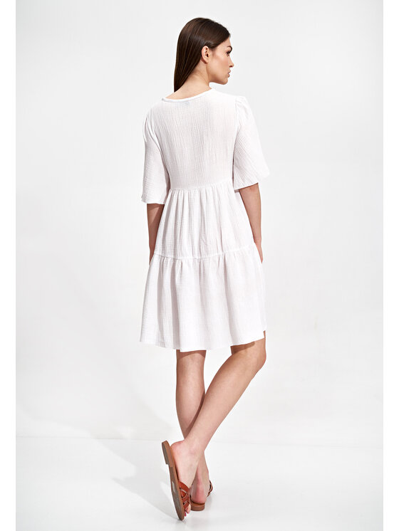 FIGL FIGL Šaty M869 Biela Regular Fit