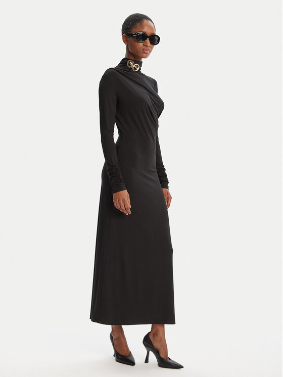 Simona Corsellini Simona Corsellini Večerní šaty A25CPAB00601 Černá Slim Fit