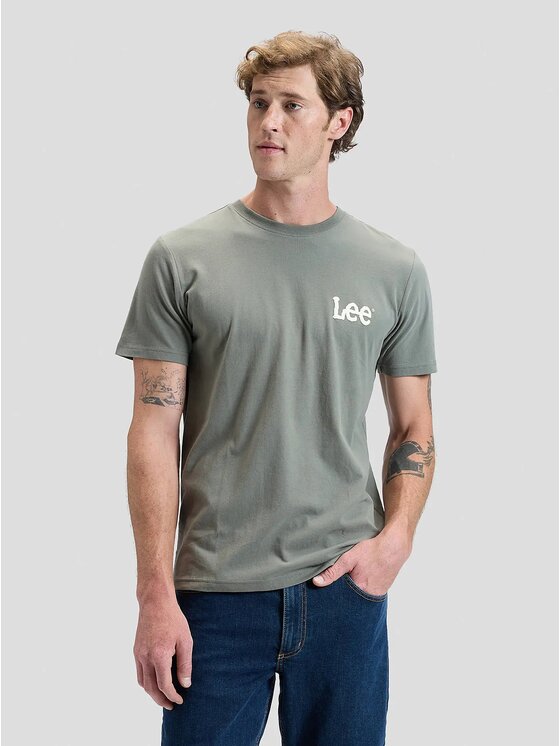 Lee Lee T-shirt MEDIUM WOBBLY Verde Regular Fit