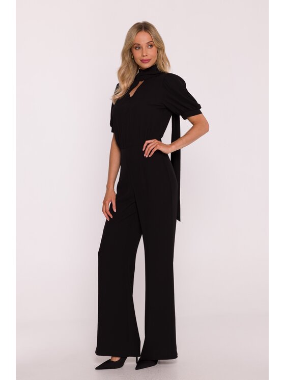 Stylove Stylove Kombinezon s421 Czarny Wide Leg