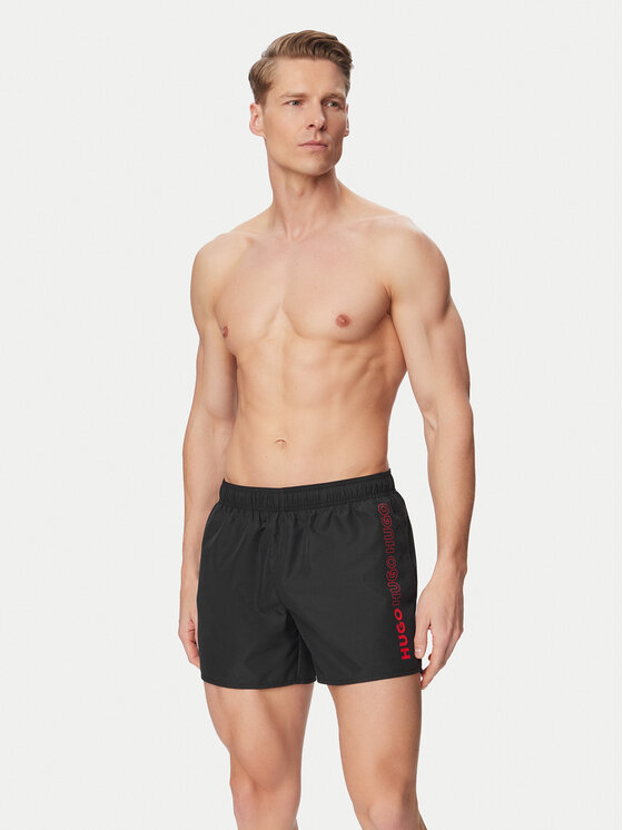 HUGO HUGO Badeshorts Tiki 50561111 Schwarz Regular Fit