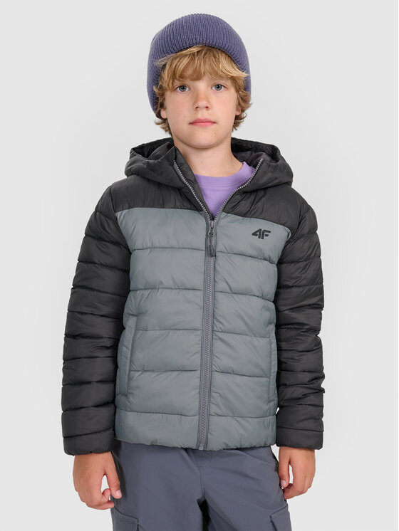 4F 4F Kurtka puchowa 4FJRAW25TDJAM0770-25S Szary Regular Fit