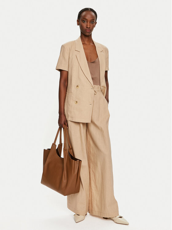 ViCOLO ViCOLO Pantaloni di tessuto TB2700 Beige Relaxed Fit