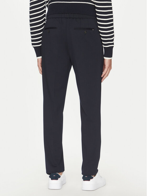 Tommy Hilfiger Tommy Hilfiger Hlače iz tkanine Punto MW0MW39197 Mornarsko modra Regular Fit