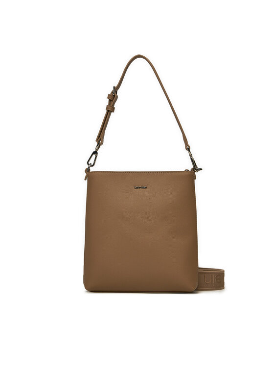 Calvin Klein Calvin Klein Ročna torba Ck Must Small Bucket_Caviar K60K613129 Rjava