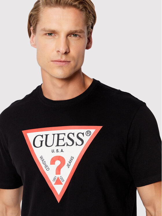 Guess Męski T-Shirt, rozmiar XXL, Czarny, M2GI68 KBA60