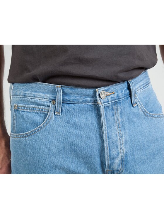 Lee Lee Szorty jeansowe 5 POCKET SHORT Niebieski Regular Fit