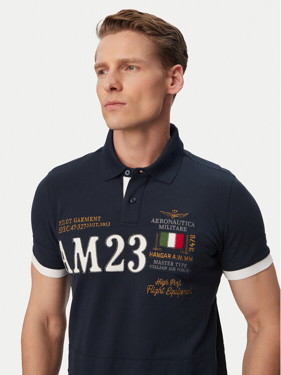 Aeronautica Militare Aeronautica Militare Polo marškinėliai 261PO1916UP00191 Tamsiai mėlyna Regular Fit