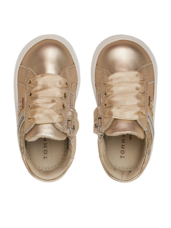Tommy Hilfiger Tommy Hilfiger Sneakersy Sneaker Bassa Allacciata T1A9-33932-0829 M Złoty