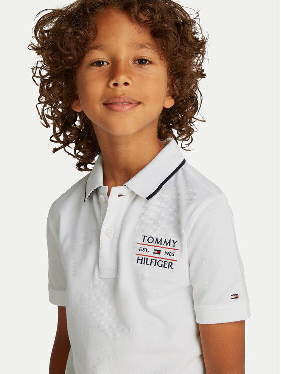 Tommy Hilfiger Tommy Hilfiger Tricou polo KB0KB09524 D Alb Regular Fit
