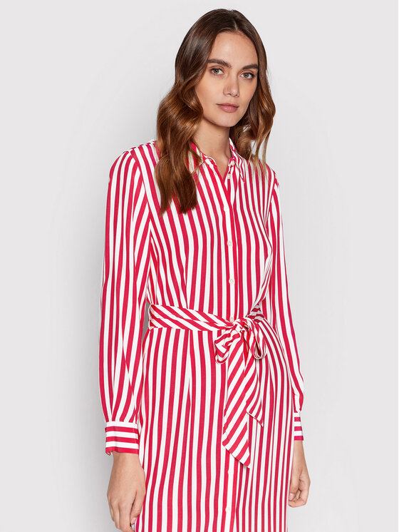 Tommy Hilfiger Tommy Hilfiger Pluusikleit Stripe Viscose WW0WW35344 Roosa Regular Fit
