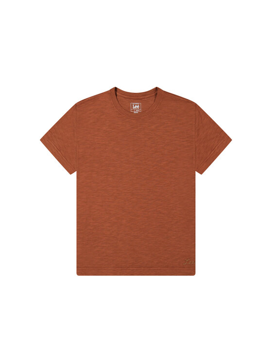 Lee Lee T-Shirt Perfect Tee Brązowy Regular Fit