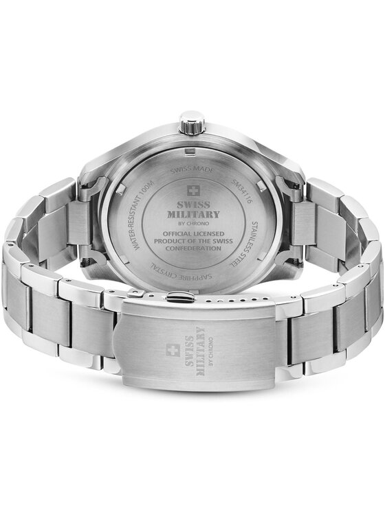 Swiss Military by Chrono Swiss Military by Chrono Zegarek SM34116.01 Srebrny