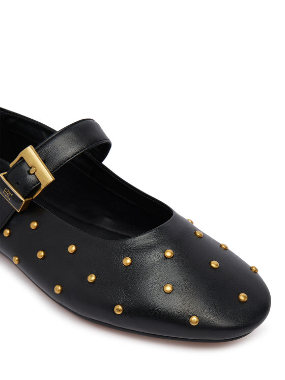 Tommy Hilfiger Tommy Hilfiger Baleriny Th Buckle Leather Stud Ballerina FW0FW09541 Czarny